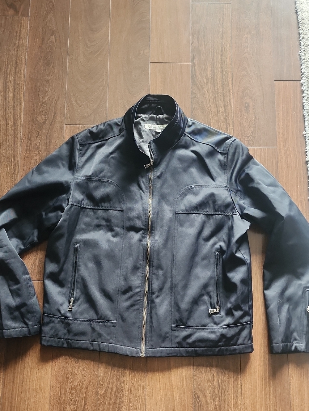 Kenneth Cole New York Men's Dark Navy Lightweight Zip Jacket